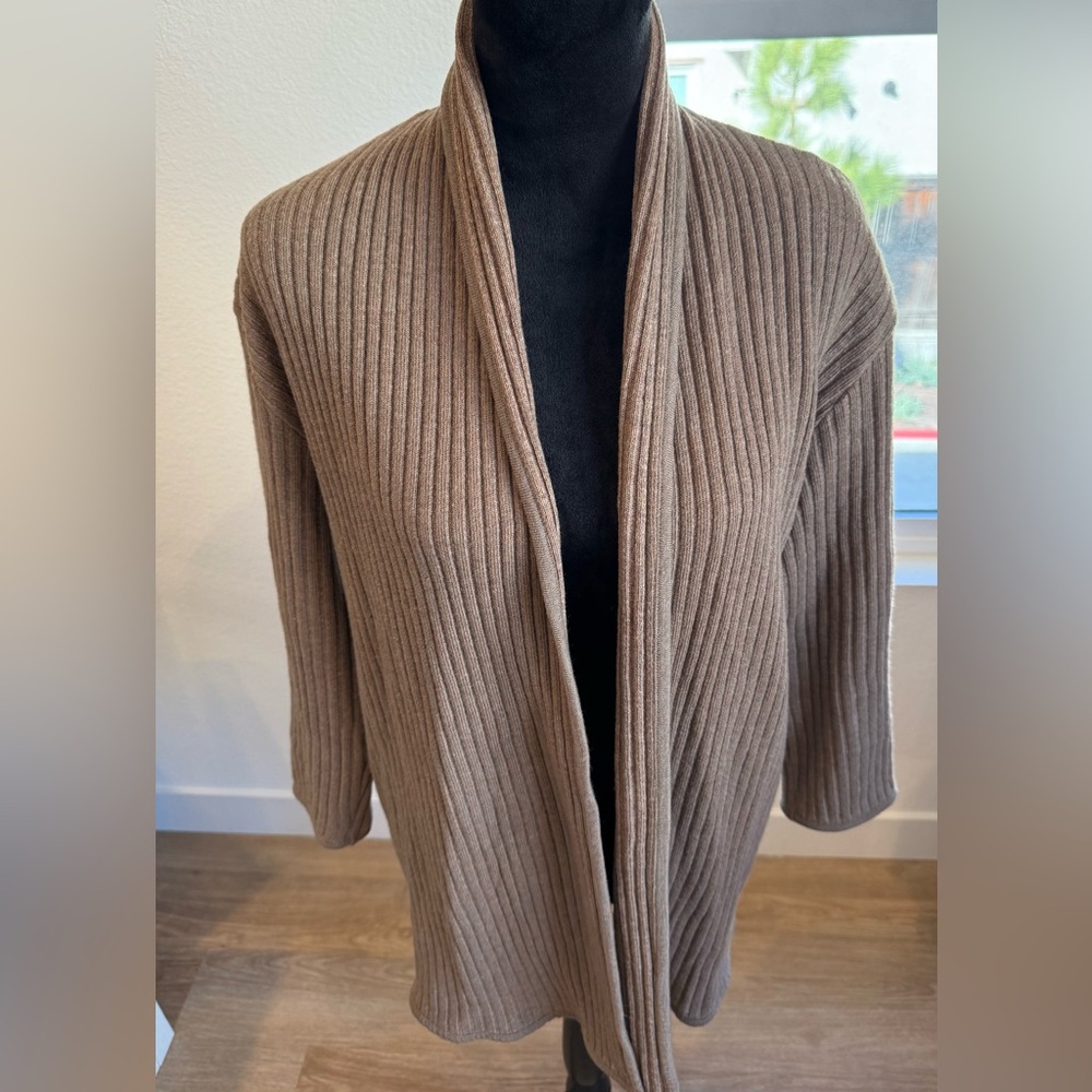 United Colors Of Benetton Brown Ribbed Cardigan